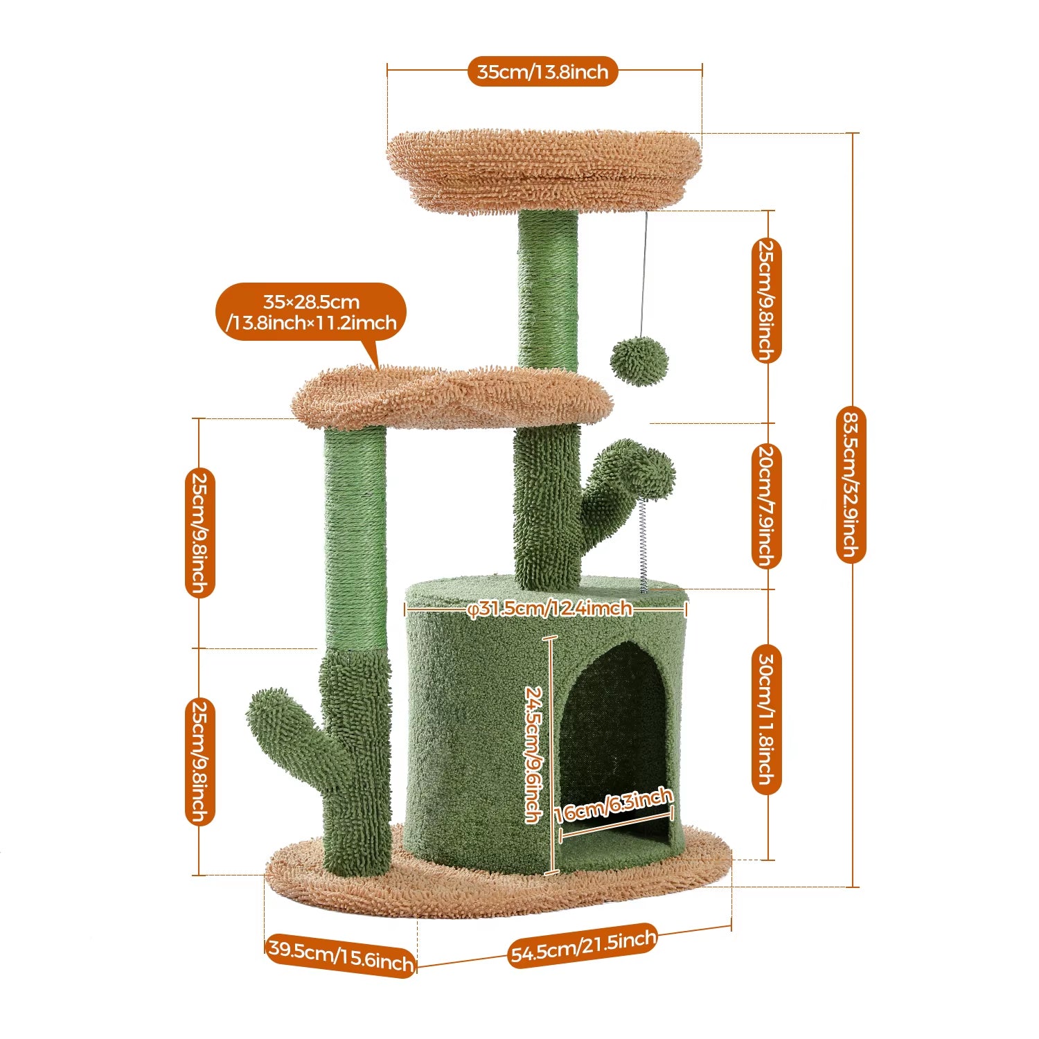 Flower Cat Tree – Cozy Cat Tower with Sisal Scratching Posts & Condo