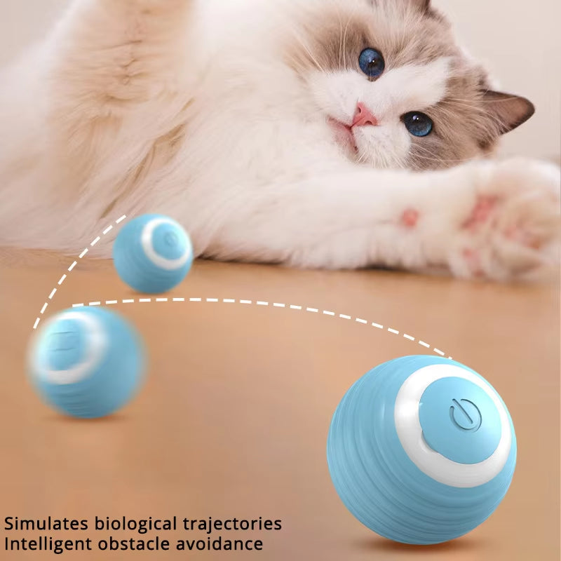Smart Interactive Cat Ball – Rechargeable LED Toy with 2 Play Modes