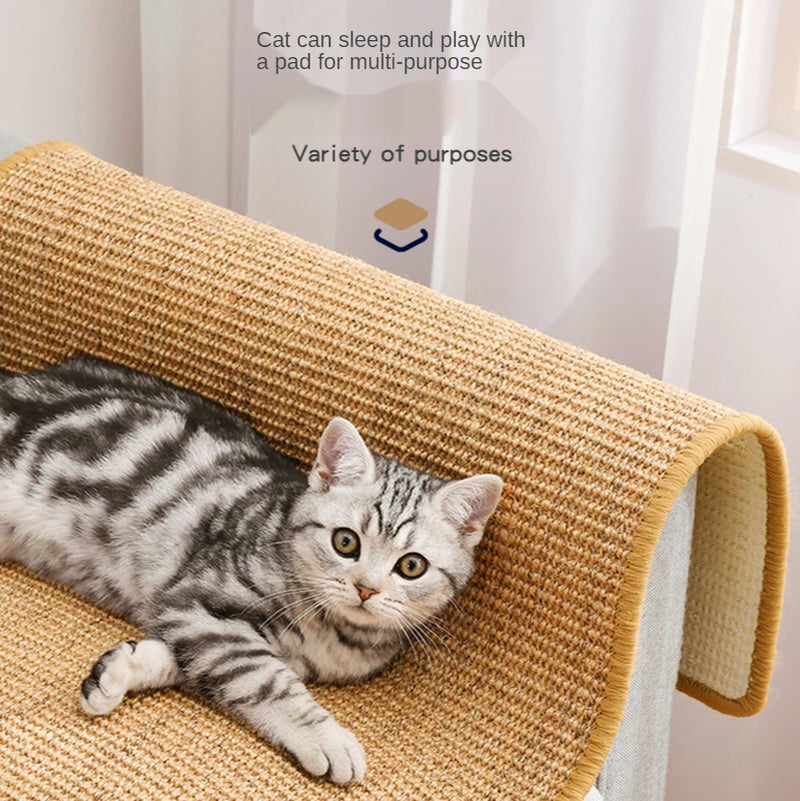 Sisal Cat Scratching Mat - Furniture Protector for Cats, Ideal for Nail Sharpening and Play