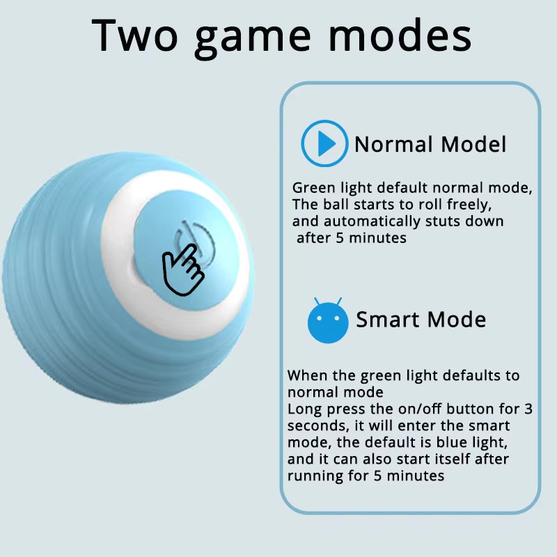 Smart Interactive Cat Ball – Rechargeable LED Toy with 2 Play Modes