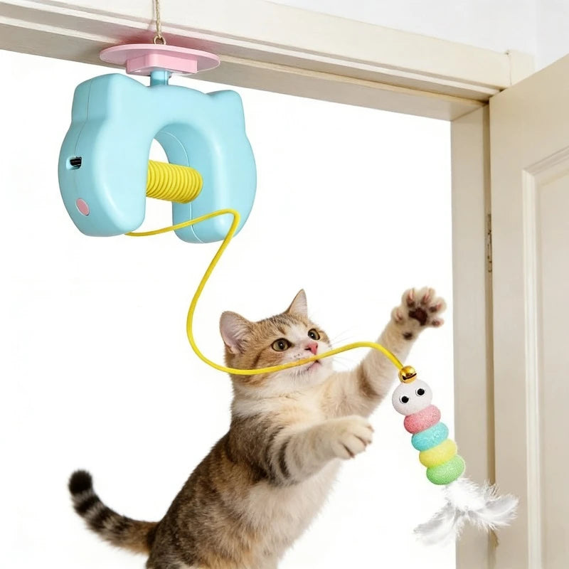Smart Electric Yoyo Cat Toy – Auto-Lifting Interactive Door Toy