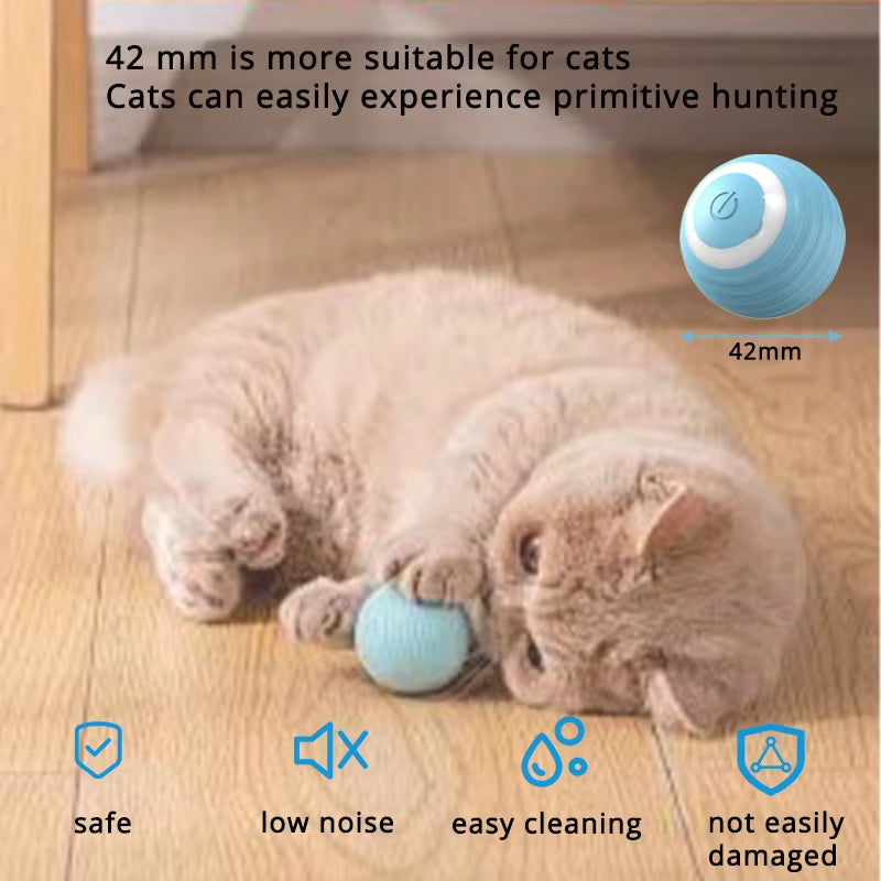 Smart Interactive Cat Ball – Rechargeable LED Toy with 2 Play Modes